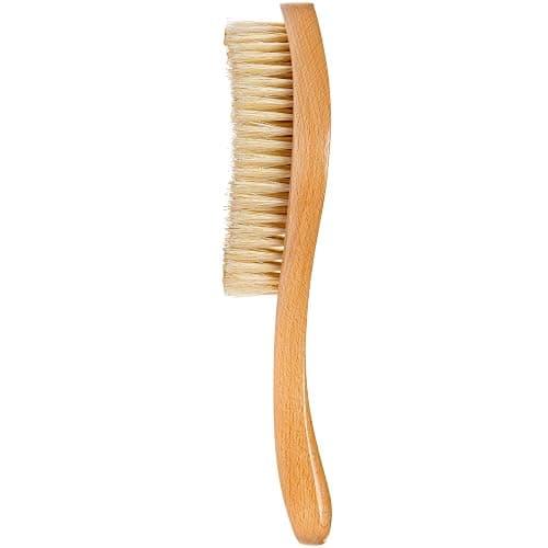 GranNaturals Soft Bristle Hair Brush - Curved Boar Bristle Vintage Style Hairbrush for 360 Waves, Sleek Slick Back Ponytail & Bun, Smoothing, Fades for Women & Men - Wooden Handle thumbnail 2