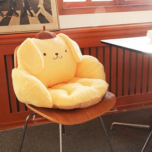 Juju Yellow Kawaii Cushion - Kawaii Room Decor - Seat Cushions for Office Chairs - Office Chair Cushions - Car Seat Cushion - Gaming Room Decor - Gaming Desk Accessories Floor Pillow (Yellow) thumbnail 7