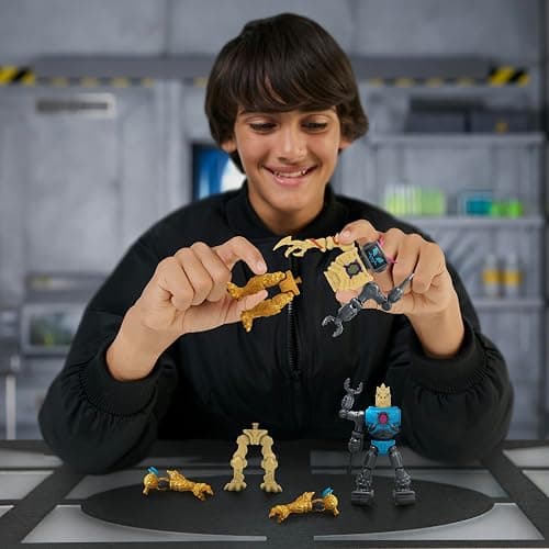 MrBeast Lab Hybrids Multi Pack, Reveal Different Hybrid Parts to Create 2 Mix & Match Action Figures, Plus Parts of The Golden Panther Dragon, Fuse Beast Combinations, Lab-Bot vs GID Skeleton thumbnail 4