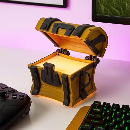 Paladone Fortnite Chest Light with Sound - Officially Licensed | Loot Chest Light Design • Plays In Game Sounds • Battery Powered Portable • Gaming Decor • Fortnite Gift thumbnail 2