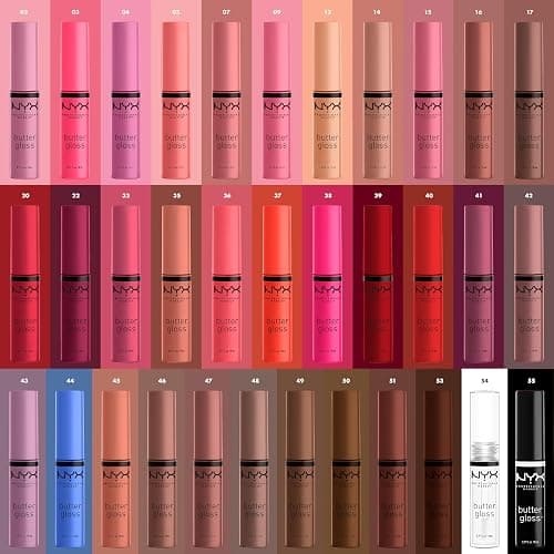 NYX PROFESSIONAL MAKEUP Butter Gloss, Non-Sticky Lip Gloss - Angel Food Cake (True Mauve) thumbnail 5