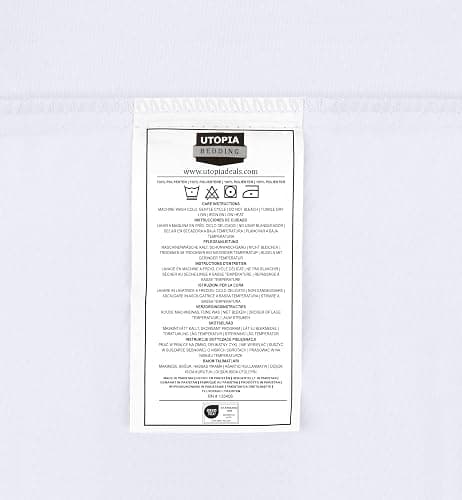 Utopia Bedding Duvet Quilt Cover Set with Pillow cases, Double - Soft Microfibre Polyester (White) - Double - White thumbnail 11