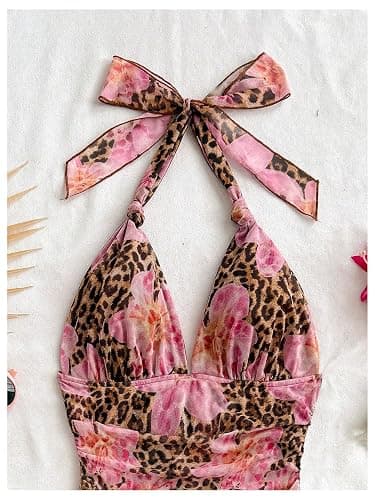 SOLY HUX Women's Y2K Dress Summer Tie Dye Print Sexy Mini Dress Retro Backless Halter Dress Club Dresses thumbnail 5