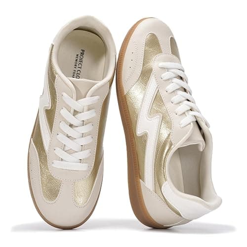 Project Cloud Sneakers for Women - Lace-Up Shoes for Women Trendy Women Sneakers with Memory Foam Insole Women's Fashion Sneakers Non-Slip Womens Shoes (Irita) - Image 1
