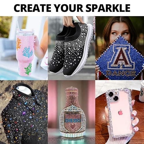 32000Pcs 3mm Rainbow Jelly Rhinestones Gems for Bedazzling Crafting, Colorful Bedazzled Resin Gemstone Flatback Jewel, SS10 Multi Colored Bedazzler Kit with B7000 Glue for Book Clothes Crafts Clothing thumbnail 6