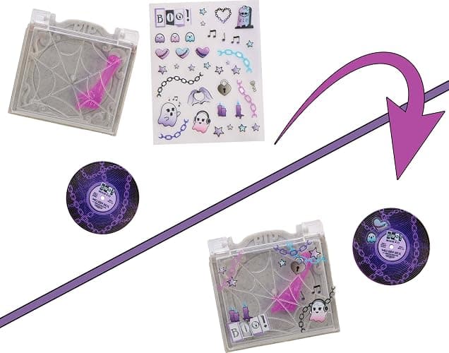 Monster High Self-Scare Secrets Spectra Vondergeist Doll and Accessories Set with 13 Realistic Surprises Like Manicure Kit and Record Player thumbnail 4