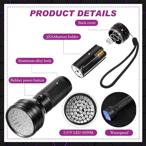 Dunzy 6 Pcs Ghost Hunting Equipment Kit Include 1 Emf Meter 1 UV Flashlight and 4 LED Light up Pet Cat Ball Ghost Investigation Paranormal Equipment for Home Office Inspections Gifts(Strong Light) thumbnail 6