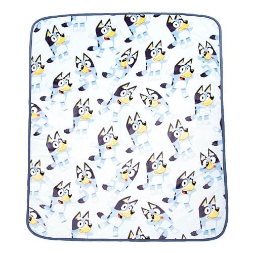 Jay Franco Bluey Kids Travel Set - 3 Piece Set Includes 40 x 50 Throw Blanket, Eye Mask, and Neck Pillow - Super Soft & Cozy Travel Accessories thumbnail 4