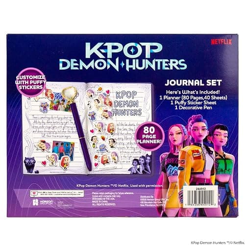 Kpop Demon Hunters™ Journal Set, 40 Double-Sided Lined Pages, Bonus Kpop Stickers & Pen, Official K Pop Demon Hunters Merch for K-Pop Fans, Students, Teens thumbnail 9
