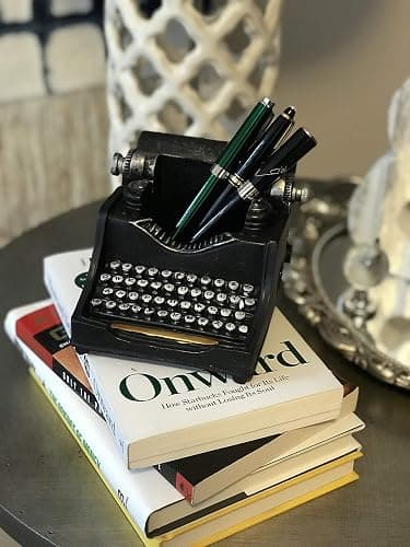 Retro/Shabby Chic/Vintage Typewriter Pencil Holder for Desk/Desk Organizer for Writer's Desk- Nostalgic Gift for Writers/Gift for Vintage Lovers/Gift for Typewriter Lovers thumbnail 6