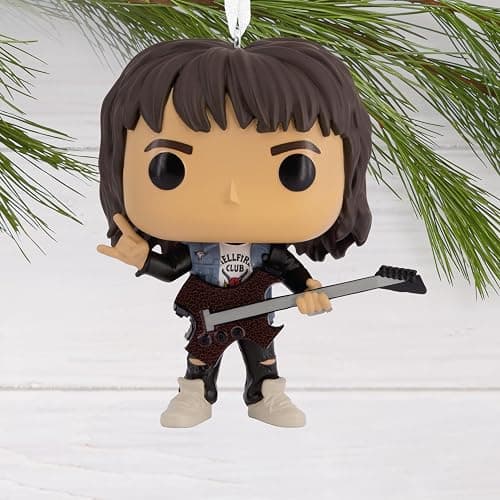 Hallmark Netflix Stranger Things Eddie Playing Guitar Funko POP! Christmas Ornament thumbnail 2