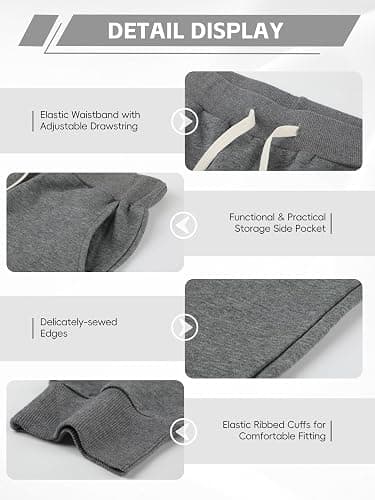 Aocku 4 Pack Boys Sweatpants Joggers Cotton Athletic Sweatpants Kids Youth Joggers Pants with Pocket Drawstring 5-16Y thumbnail 4