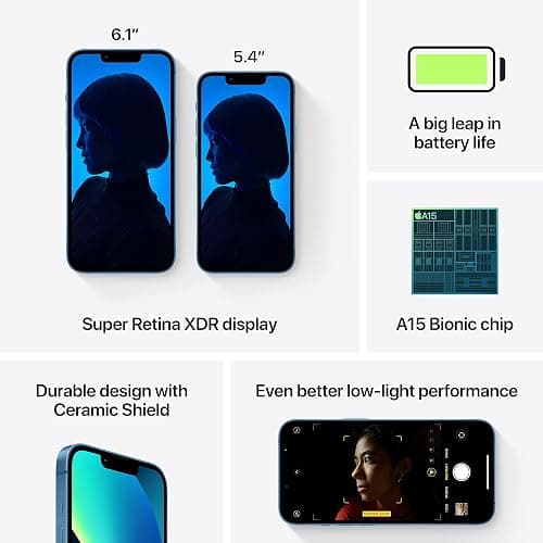 Apple iPhone 13, 128GB, Blue - Unlocked (Renewed) thumbnail 5