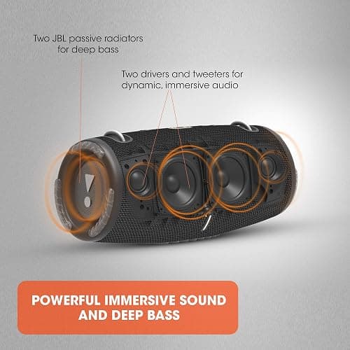 JBL Xtreme 3 - Portable Bluetooth Speaker, Powerful Sound and Deep Bass, IP67 Waterproof, 15 Hours of Playtime, Powerbank, PartyBoost for Multi-speaker Pairing (Black) thumbnail 2