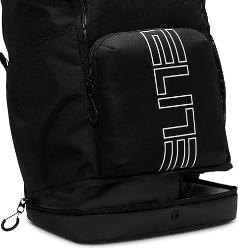 Nike, Unisex, Varsity Elite Backpack (32L), Black/Black/Metallic Silver, One Size thumbnail 8