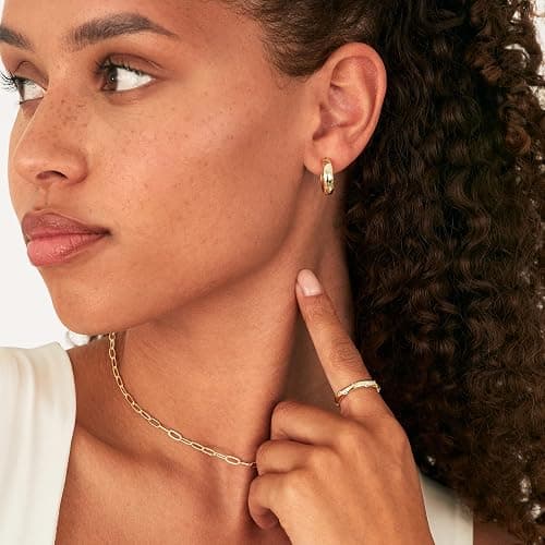 PAVOI 14K Gold Plated Cubic Zirconia Rings for Women | Classic Stackable Ring Band for Women thumbnail 2