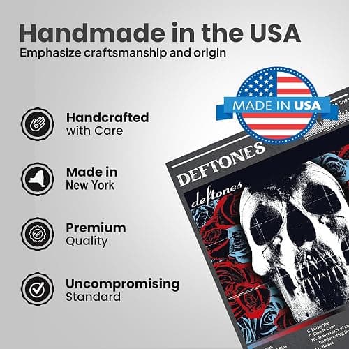 ZUKIY Deftones Skull Roses Cover - Dark Rock Poster Wall Art 8x10 Unframed - Heavy Metal Band Inspired Decor for Bedroom Studio Office - Emo Goth Aesthetic Tapestry Style Print for Music Lovers thumbnail 3