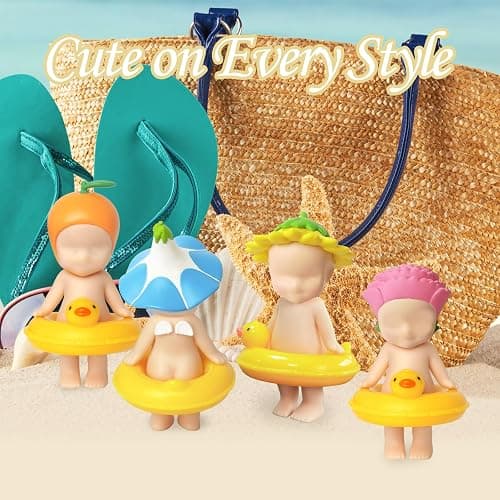 Kaitiaki 2PCS Mini Duck Floaties for Sonny Angel, Cute Yellow Duck Resin Swim Rings Accessories Fits 3 Inch Dolls, Decorative Display Props Clothes for Collectors, Doll Not Included thumbnail 7