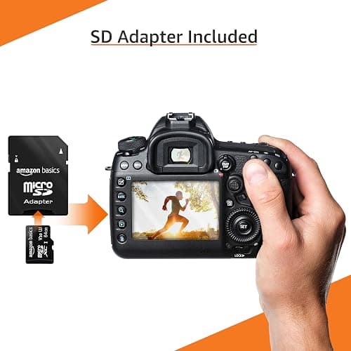 Amazon Basics MicroSDXC UHS-I Class 10 Memory Card with Full Size Adapter, A2, U3, V30, 4K, Read Speed up to 100 MB/s, 64 GB (2pack), for GoPro Cameras Storage, Black thumbnail 6