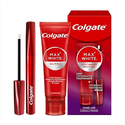 COLGATE - Kit de blanchiment dentaire - Sérum blancheur nuit et dentifrice Max White Ultra - 2,5ml + 75ml - Image 1