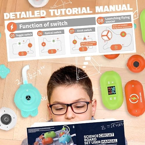 SMILESSKIDDO Science Kits Electronics STEM Kit 420+ Projects 35 Parts | Over 420 Experiments, 35 Circuit Parts, Hands-On STEM Learning, Educational Toy, Gift for Kids Ages 3-12 thumbnail 5
