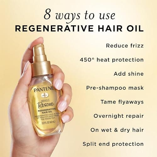 Pantene Miracle Rescue Regenerative Hair Oil - 2.0 FL Oz - Deep Repair Treatment for Dry & Damaged Hair thumbnail 5