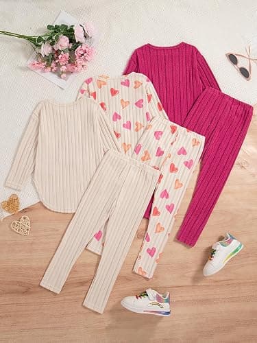 VARMILO Toddler Girl Clothes Sets Fall Warm Sweatshirt Pants Long Sleeve Winter Outfits Size 2-8 Years thumbnail 3
