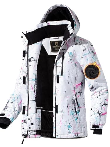 FREE SOLDIER Women's Waterproof Ski Snow Jacket Fleece Lined Warm Winter Rain Jacket with Hood Fully Taped Seams - Image 1