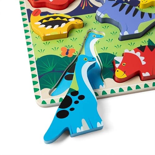 Melissa & Doug Dinosaur Wooden Chunky Puzzle (7 pcs) - FSC Certified thumbnail 4