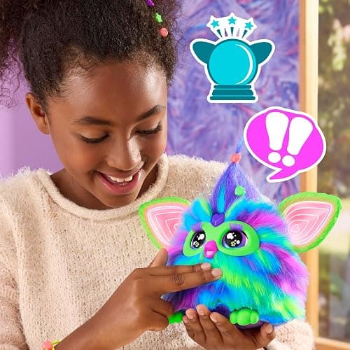 Furby Galaxy Edition, Glow in The Dark, 15 Fashion Accessories, Interactive Plush Toys for 6 Year Old Girls & Boys & Up, Voice Activated Animatronic (Amazon Exclusive) thumbnail 11