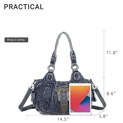 Angel Kiss Hobo-Taschen für Damen, veganes Leder, Geldbörsen und Handtaschen, schicke Umhängetaschen, Crossbody-Börsen mit Metallnieten thumbnail 4