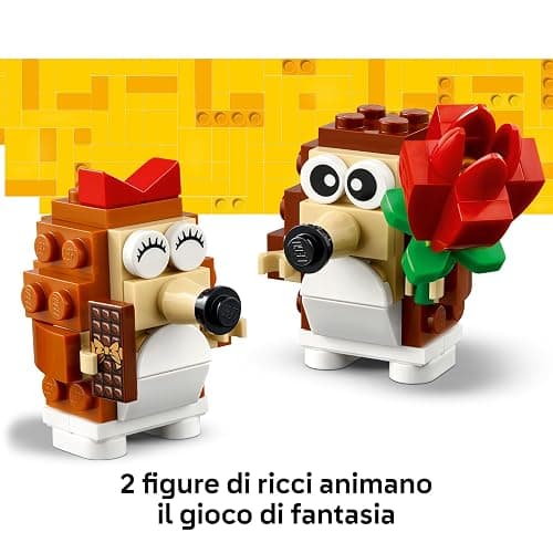 LEGO l'Appuntamento Romantico dei Ricci, Giochi Creativi per Bambini e Bambine da 8 Anni in su, con 2 Animali Giocattolo, un Fungo e una Base a Forma di Cuore, Idea Regalo di Compleanno 40711 thumbnail 7