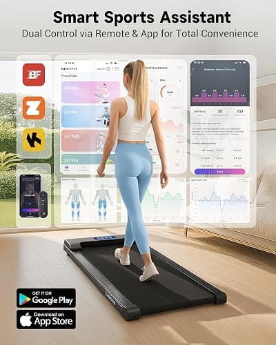 Lichico NeoSilent Walking Pad Under Desk Treadmill for Home with BLDC Core and Extra-Large Belt, App and Remote Control, Portable and Compact thumbnail 4