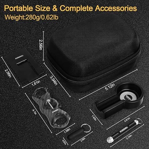 Multifunctional Cigar Accessories, 5-in-1 Kit - V Cigar Cutter, Cigar Draw Enhancer Tool, Cigar Ashtray, Cigar Holder, Cigar Punch, with Accessory Bag for Smoking, Travel, Outdoor, Cigar Gifts for Men thumbnail 4