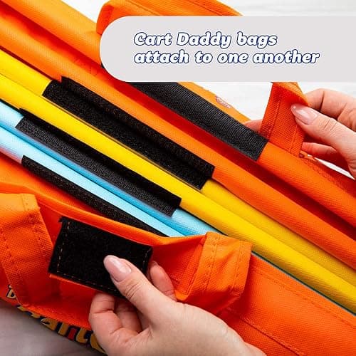 Scrub Daddy Cart Daddy - Trolley Bags for Shopping Trolley, Pack of 3 Shopping Carriers, Replace Carrier Bags with Heavy Duty Reusable, Foldable Fabric Organisers for Groceries & Food, Washable thumbnail 3