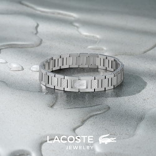 Lacoste Men's METROPOLE Collection Link Bracelet Embellished with petit piqué pattern thumbnail 4