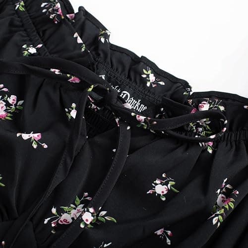 Scarlet Darkness Renaissance Dress Women Cottagecore Corset Dress Ruffle Maxi Dress with Pockets thumbnail 8