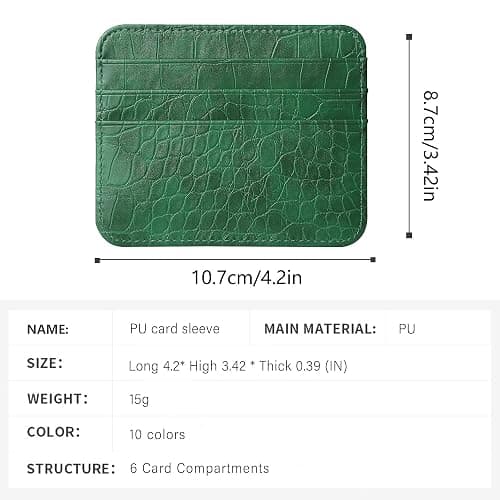 DJAFS Personalized Gold Silver Initial letters Credit Card Holder Wallet for women, Cute PU Leather Ultra Minimalist Wallet, Thin Slim Card Case Protector, Business Front Pocket Wallets for Men thumbnail 5