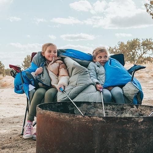 MalloMe Sleeping Bags for Adults Cold Weather & Warm - Backpacking Camping Sleeping Bag for Kids 10-12, Girls, Boys - Lightweight Compact Camping Essentials Gear Accessories Hiking Sleep Must Haves - 50-80°F Everyday 3 Season - Blue thumbnail 8