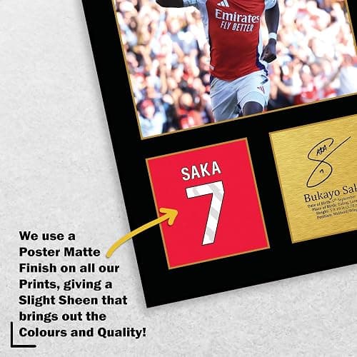 HWC Trading Bukayo Saka Gifts Printed Signed Autograph Picture for Football Fans and Supporters (ID-005052) - A4 Print Only thumbnail 6