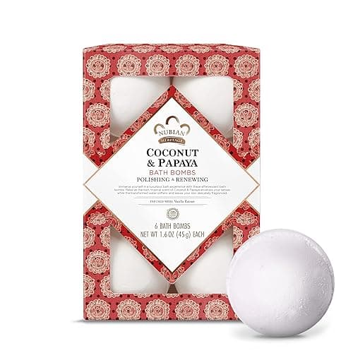 Nubian Heritage Coconut and Papaya Bath Bombs