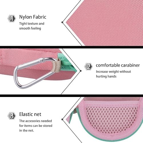 co2CREA Hard Carrying Case Replacement for JBL Clip 5 Waterproof Portable Mini Speaker (Pink Case) thumbnail 5