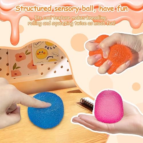 Squishy Fidget Toys Stress for Kids and Adults,Valentines Gifts for Her Him Women Super Solid Squeeze Ball, Sensory for Stress Relief, Birthday, Valentines Day Gifts and Party Favors(Orange) thumbnail 3