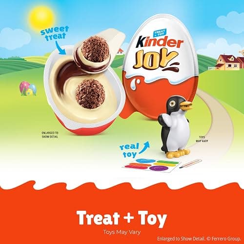 Kinder Joy Eggs, Bulk 15 Count, Holiday Treat Plus Toy, Sweet Creams and Chocolatey Wafer Bites, Stocking Stuffer for Kids, Individually Wrapped, 10.5 oz - 0.7 Ounce (Pack of 15) thumbnail 4