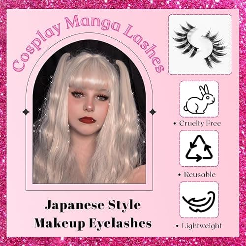 5 Pairs Cosplay Manga Lashes 3D Little Devil Spiky Eyelash Cute Doll Anime Lashes Japanese Style Makeup Eyelashes Natural Look Halloween Lash Beauty Extension Tools thumbnail 2