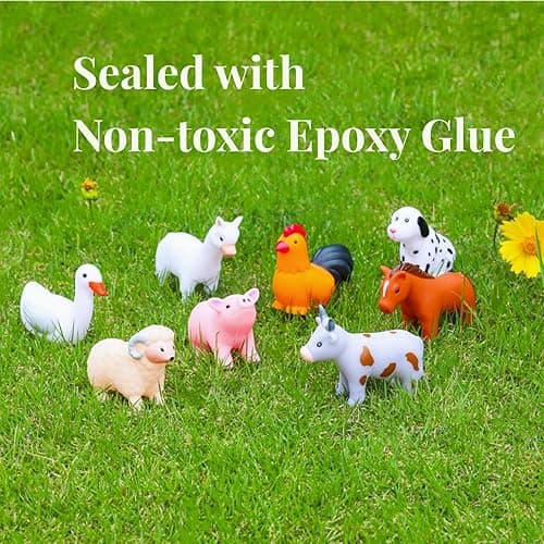 XY-WQ Bath Toys No Hole, for Infants 6-12& Toddlers 1-3, No Hole Bathtub Toys (Animal Ⅱ, 8 Pcs with Mesh Bag) - 8 - AnimalsⅡ thumbnail 6