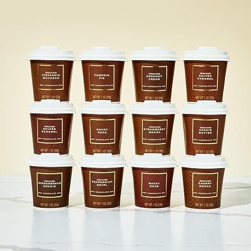 BomBombs Mini Hot Chocolate Gift Set in Signature Brown Packaging, Dessert Flavors Include Rocky Road, Cookie Butter, Pumpkin Pie & More, Set of 12 thumbnail 3