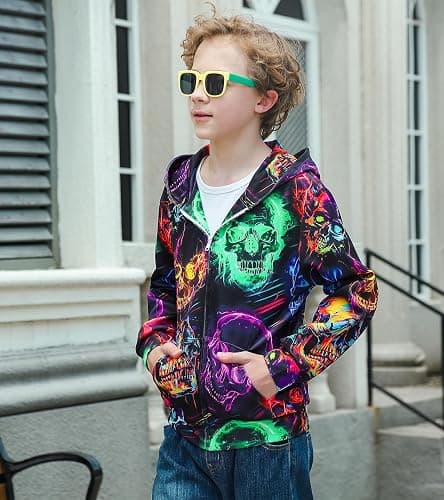 TUONROAD 6-14T Boys Girls Zip Up Hoodies Sweatshirts 3D Printed Cool Pullover with Pockets thumbnail 4