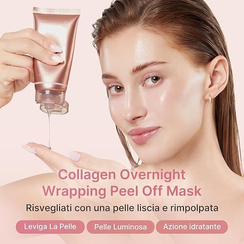 medicube Collagen Night Wrapping Mask - Maschera Collagene Viso Notturna, Idratazione e Incarnato Radioso, Effetto Rimpolpante - Skincare Coreana, 75 ml thumbnail 3