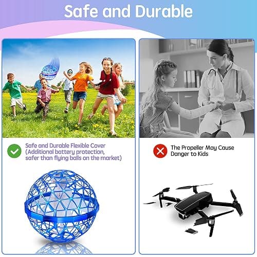 Amiline 2 Packs Flying Orb Ball Toy 2025, Boomerang Hover Ball Cosmic Globe, Galaxy Flying Spinner for 6 7 8 9 10 11 12+ Year Old Kids Boys Girls Adult(Red&Blue) thumbnail 4